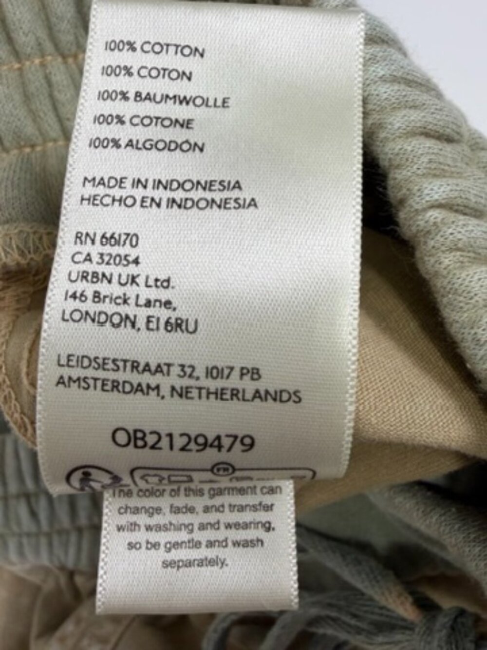 BDG Mineral Wash Utility Barrel Pants Green Tan Size L - Picture 6 of 6